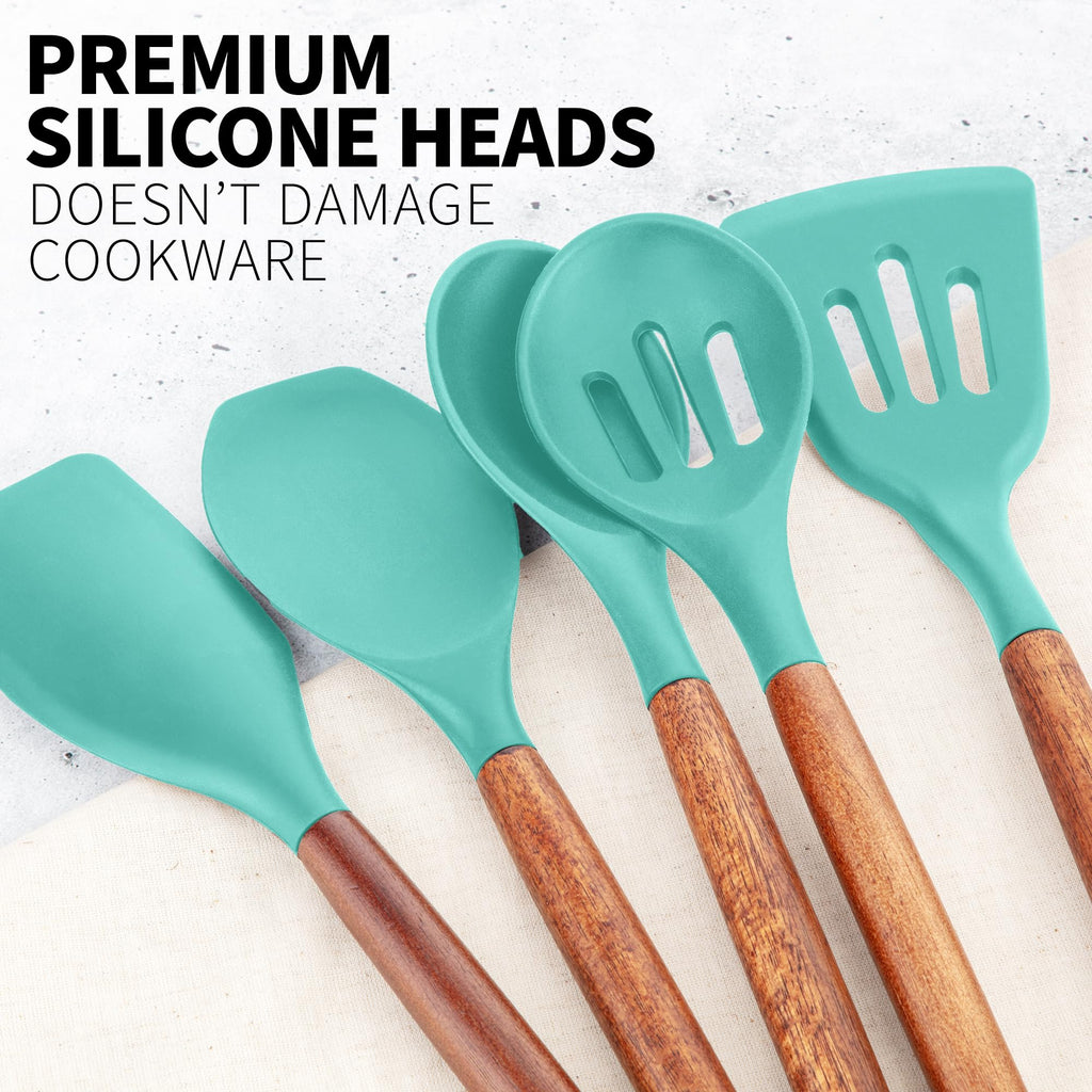 Zulay Kitchen 5 Piece Silicone Utensil Set
