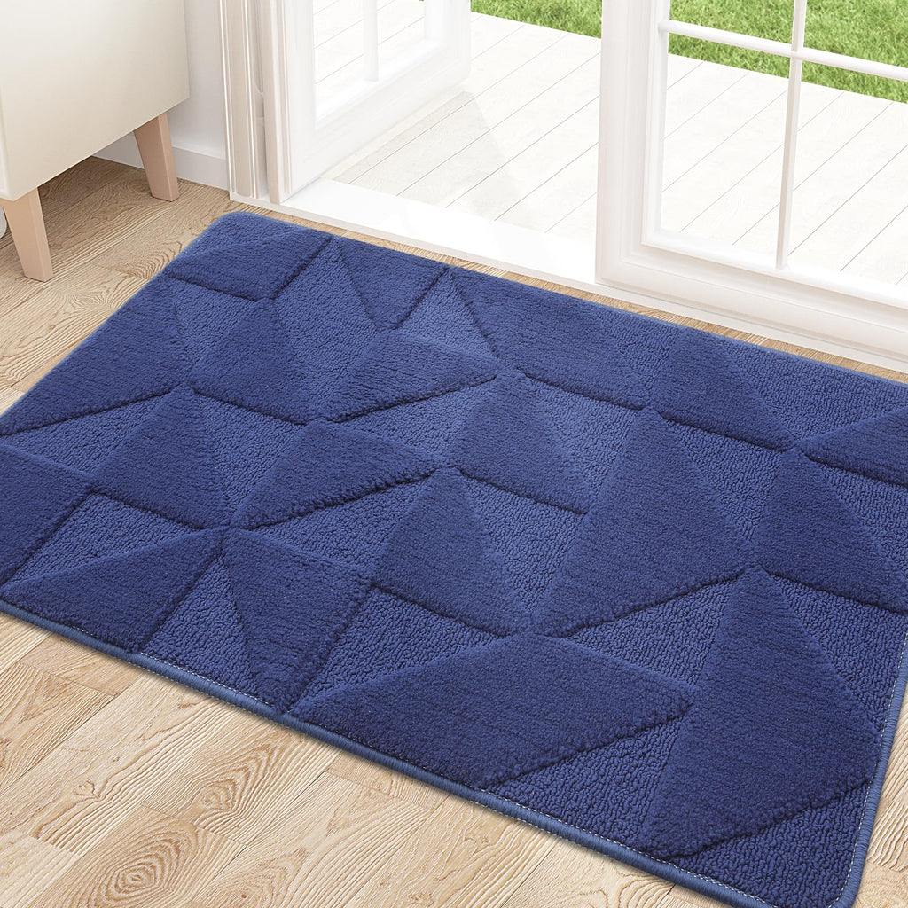 OLANLY Door Mats Indoor, Non-Slip, Absorbent, Dirt Resist, Entrance Washable Mat, Low-Profile Inside Entry Doormat for Entryway (32x20 inches, Grey)