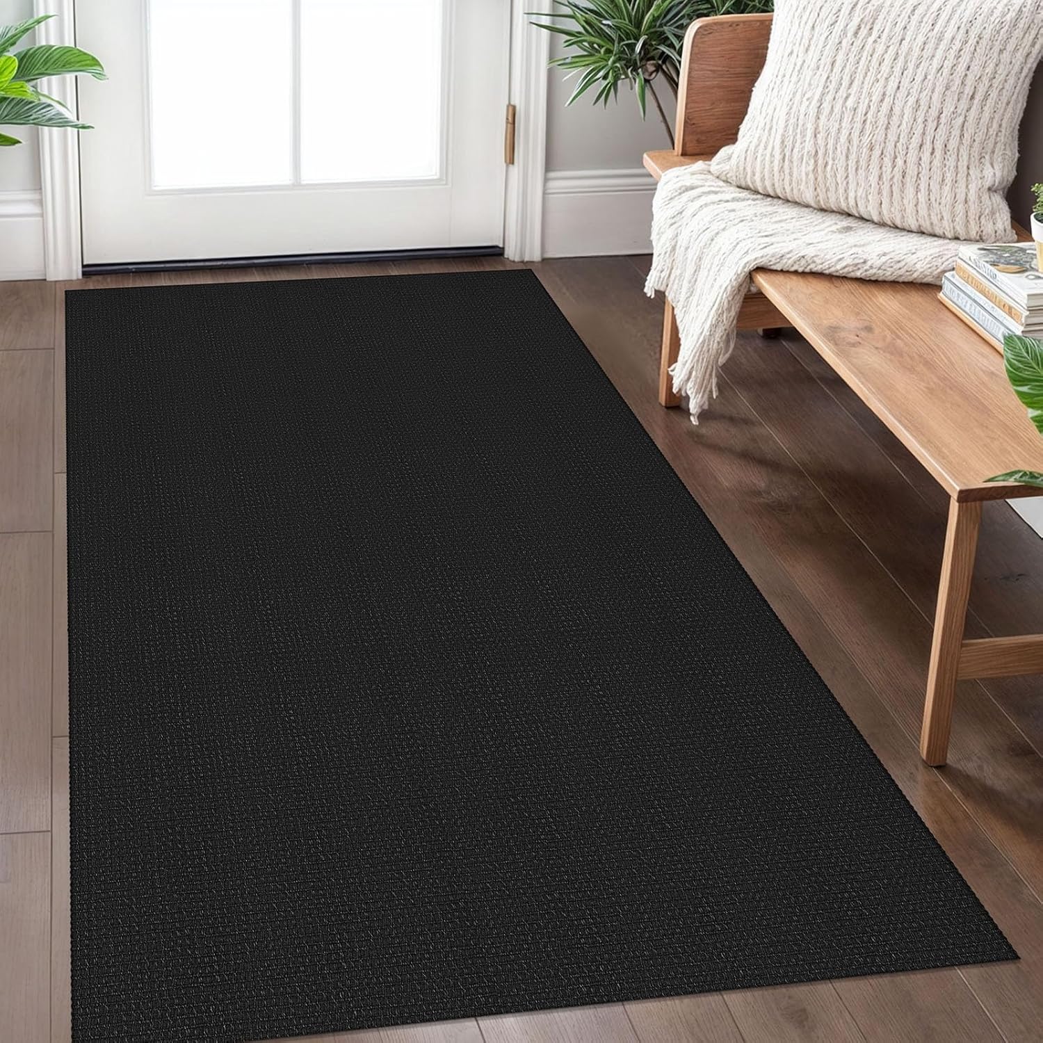 IOHOUZE Small Area Rug 2x3 Washable Woven Rugs for Entryway Non Slip Rubber Backed Kitchen Rugs Indoor Outdoor Doormat Throw Rug Floor Carpet for Entrance Front Door, Orange/Tan/Brown