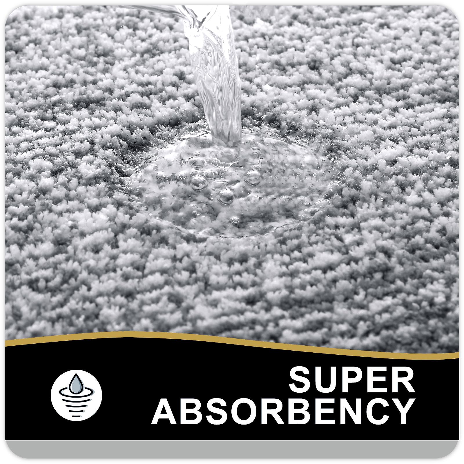 OLANLY Bathroom Rugs Sets 3 Piece, Soft Absorbent Microfiber Bath Mats and U-Shaped Contour Toilet Rug, Home Decor Accessories, Non-Slip, Bath Mat Set for Bathroom (30"x20"+24"x16"+24"x20", Grey)