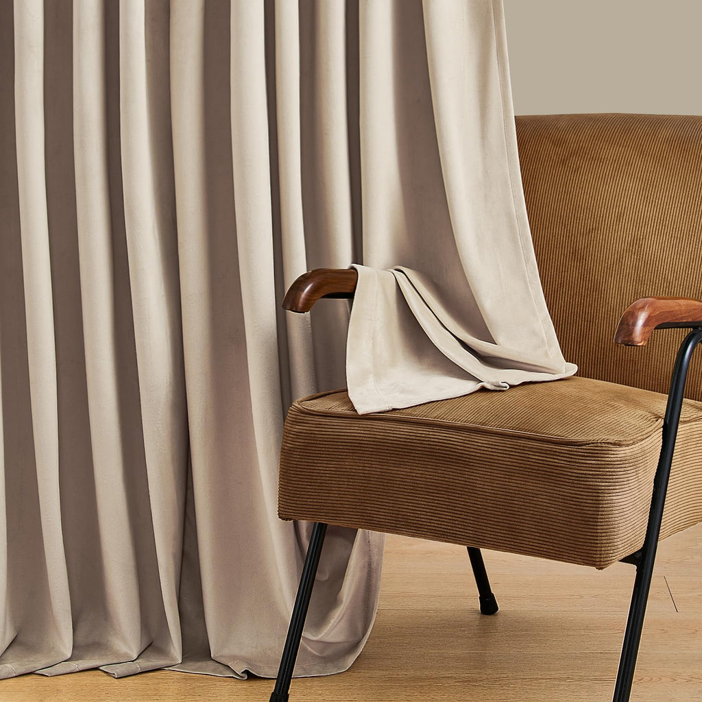 Topfinel Olive Green Velvet Curtains 84 Inches Long for Living Room,Blackout Thermal Insulated Curtains for Bedroom,Back Tab Modern Window Treatment for Living Room,52x84 Inch Length,Olive Green