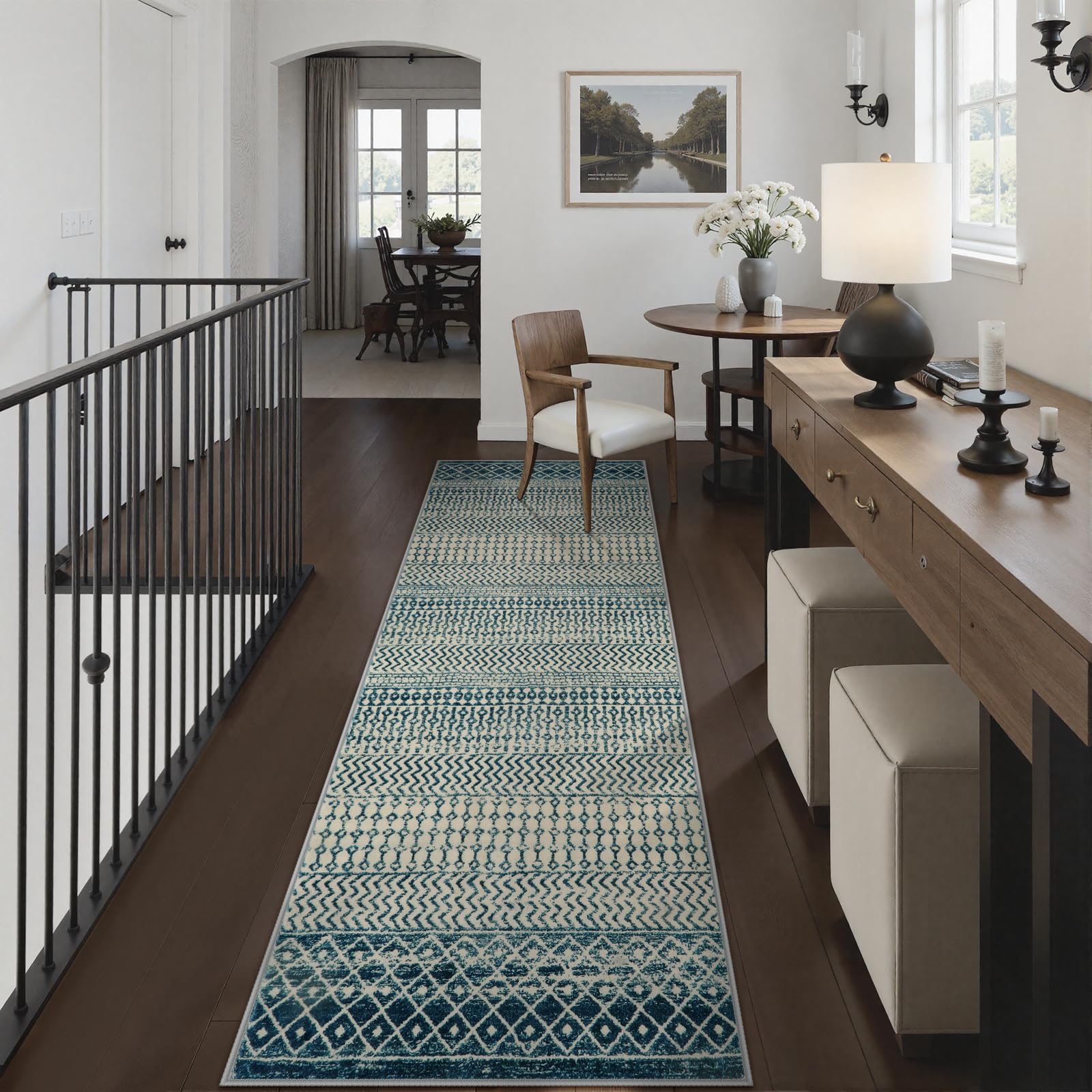 Moroccan Washable Rugs, 2x3 Light Grey Rug Non-Slip Small Distressed Entryway Rugs, Soft Low-Pile Bedroom Rug Indoor Doormat Carpet for Entryway Kitchen Bathroom