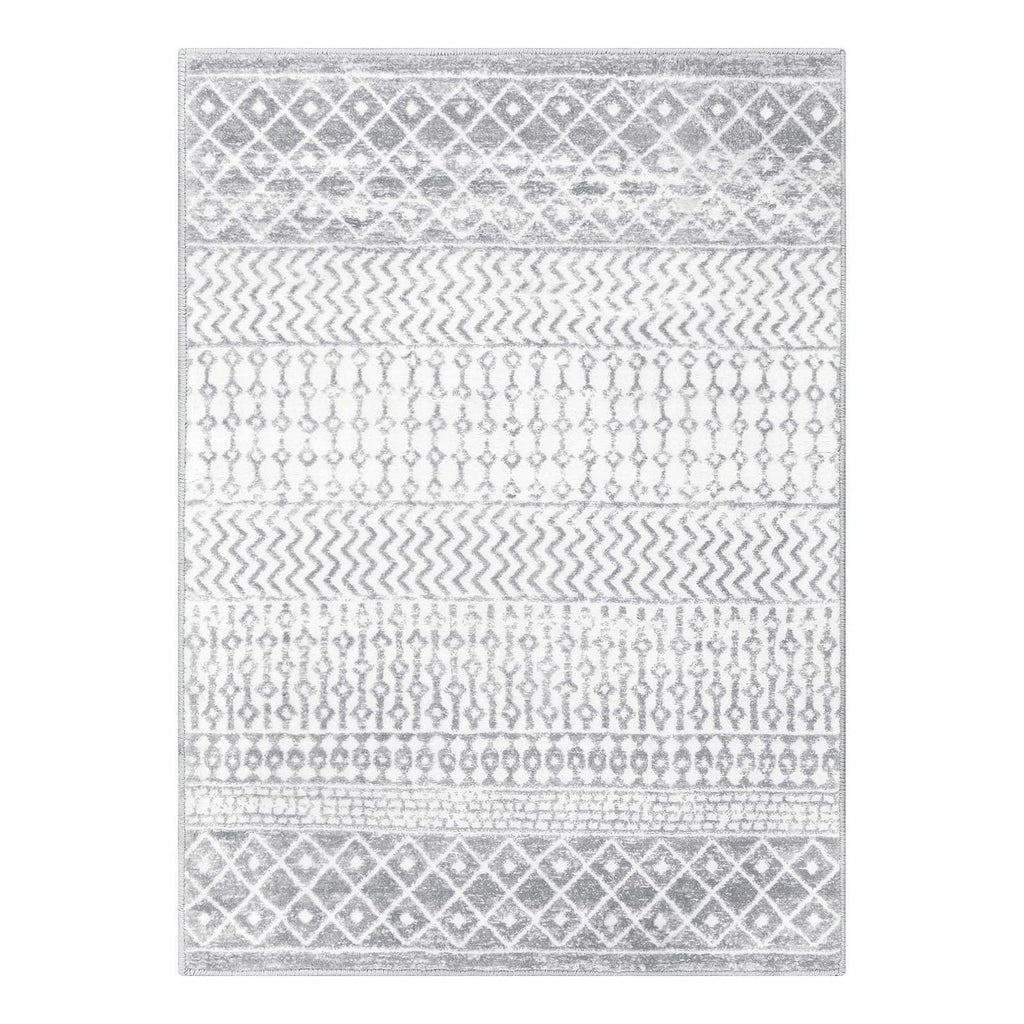 Moroccan Washable Rugs, 2x3 Light Grey Rug Non-Slip Small Distressed Entryway Rugs, Soft Low-Pile Bedroom Rug Indoor Doormat Carpet for Entryway Kitchen Bathroom