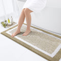 OLANLY Small Bathroom Rugs 24x16, Extra Soft and Absorbent Microfiber Bath Rugs, Non-Slip, Machine Washable, Quick Dry Shaggy Bath Carpet, Bath Mats for Bathroom Floor, Tub, Shower, Grey