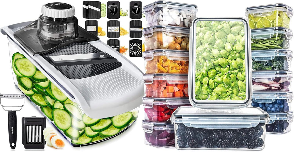 fullstar Mandoline + Pack of 28 Food Container