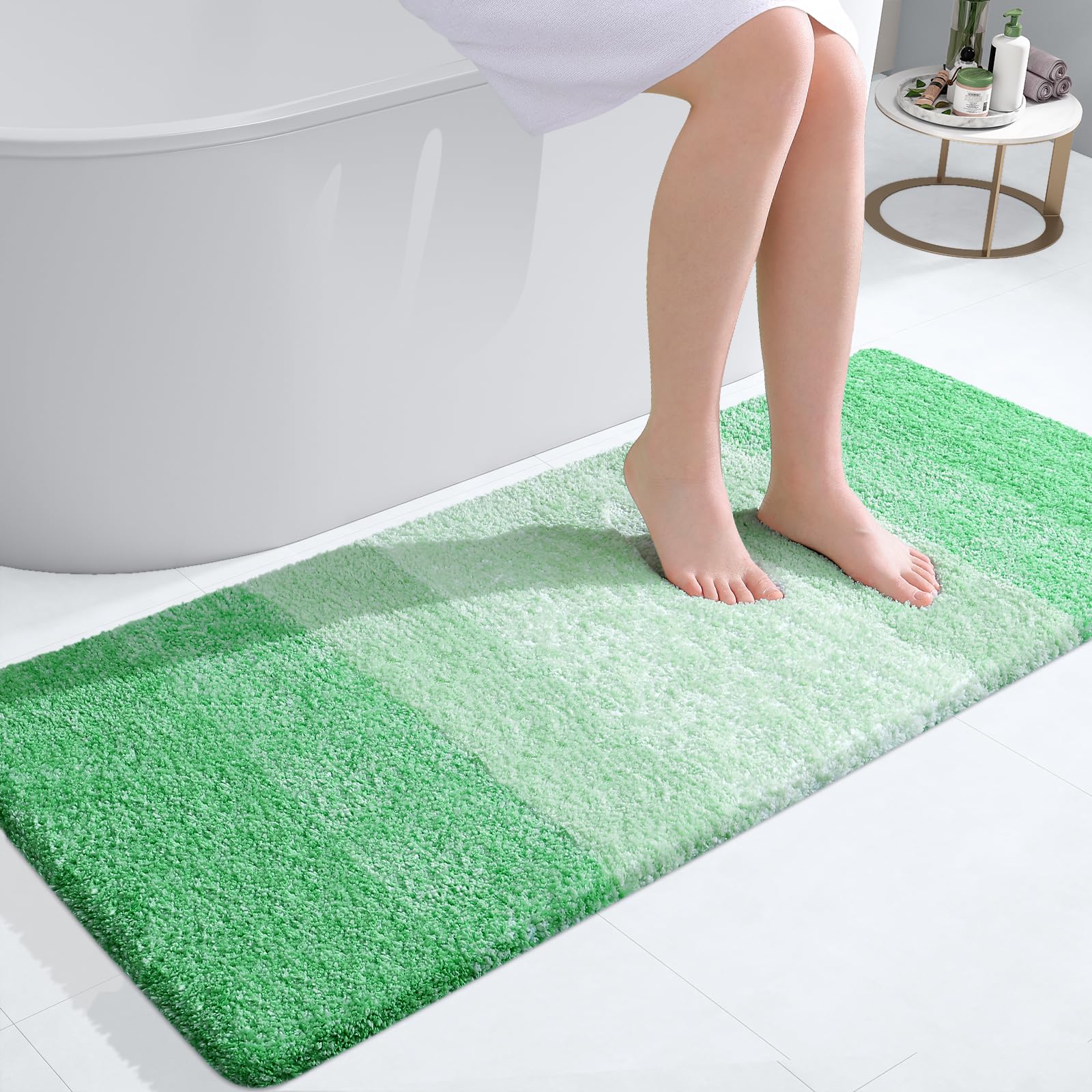 OLANLY Bathroom Rugs Mat 30x20, Extra Soft Absorbent Microfiber Bath Rugs, Rubber Backing, Quick Dry, Machine Washable Bath Mats for Bathroom Floor, Tub and Shower, Home Decor Accessories, Grey