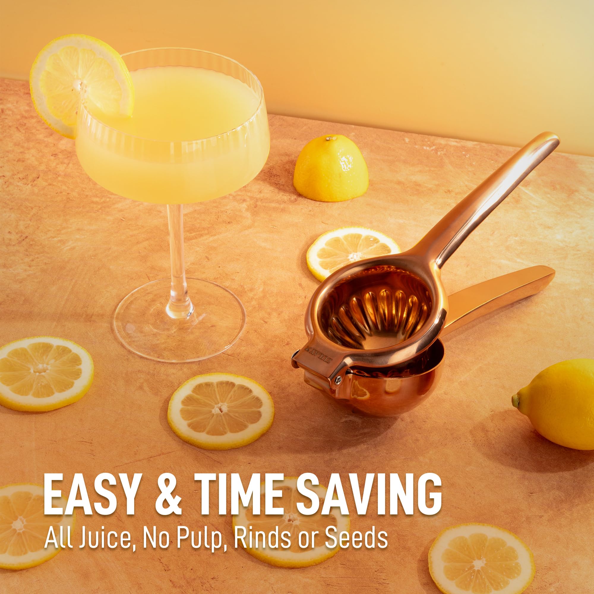 Lemon Squeezer Stainless Steel with Premium Quality Heavy Duty Solid Metal Squeezer Bowl - Large Manual Citrus Press Juicer and Lime Squeezer Stainless Steel - by Zulay Kitchen