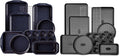 HONGBAKE 9-Piece Baking Pans Set with Diamond Texture & 9-Piece Baking Pans Set with Wave Texture