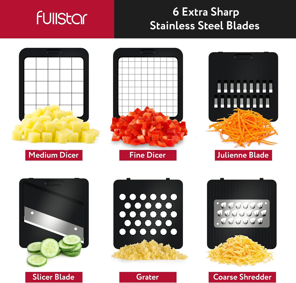 fullstar Bundle: Compact Chopper and 2 Silicone Lids