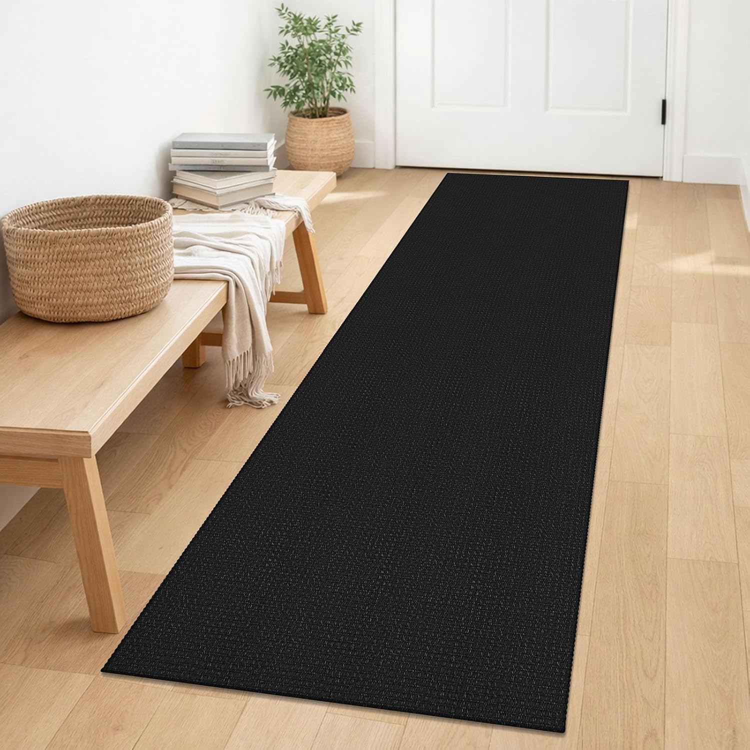 IOHOUZE Small Area Rug 2x3 Washable Woven Rugs for Entryway Non Slip Rubber Backed Kitchen Rugs Indoor Outdoor Doormat Throw Rug Floor Carpet for Entrance Front Door, Orange/Tan/Brown