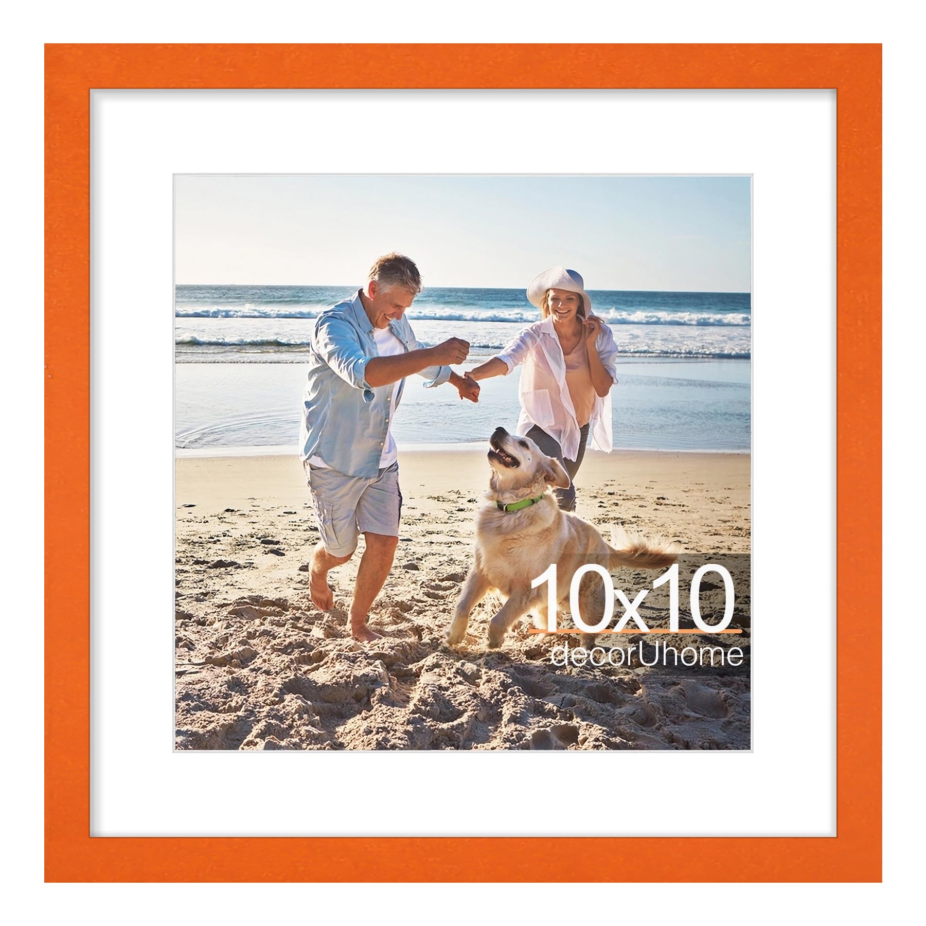 decorUhome 8x10 Picture Frame, Display Pictures 5x7 with Mat or 8x10 without Mat, Wall & Tabletop Display Photo Frame, Black, 1 Pack
