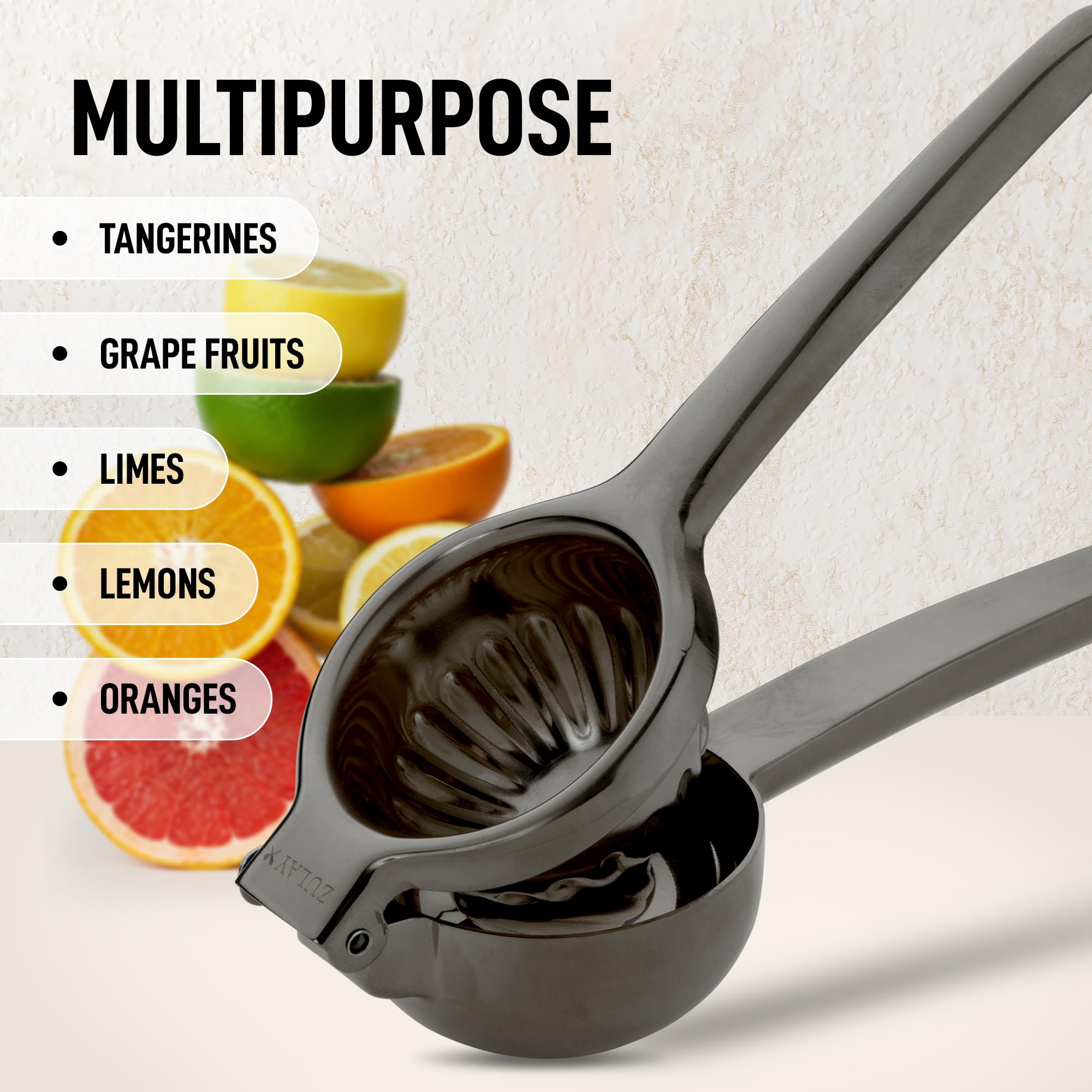 Lemon Squeezer Stainless Steel with Premium Quality Heavy Duty Solid Metal Squeezer Bowl - Large Manual Citrus Press Juicer and Lime Squeezer Stainless Steel - by Zulay Kitchen