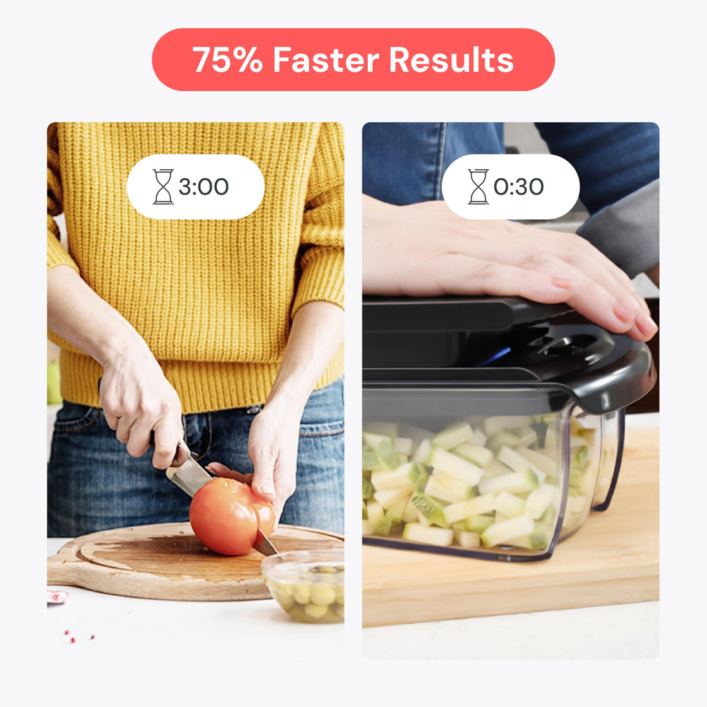 Fullstar The Original Pro Chopper - Vegetable Chopper and Spiralizer, Food Chopper with Container, Fruit Slicer, Kitchen Gadgets & Gifts, Home Essentials (4 in 1, White)