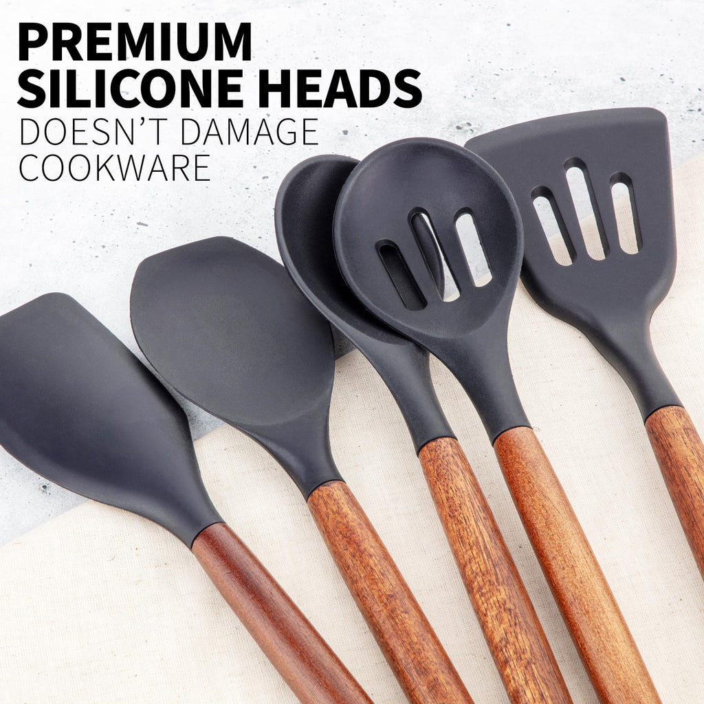 Zulay Kitchen 5 Piece Silicone Utensil Set