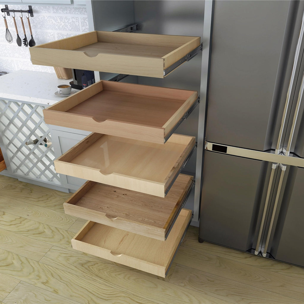 Elysian Under Desk Drawers 30" W × 21" D Add-on Drawers for Under Desk or Cabinet, Multipurpose Drawer Storage for Office Supplies, Smooth Pull Out Cabinet Organizer