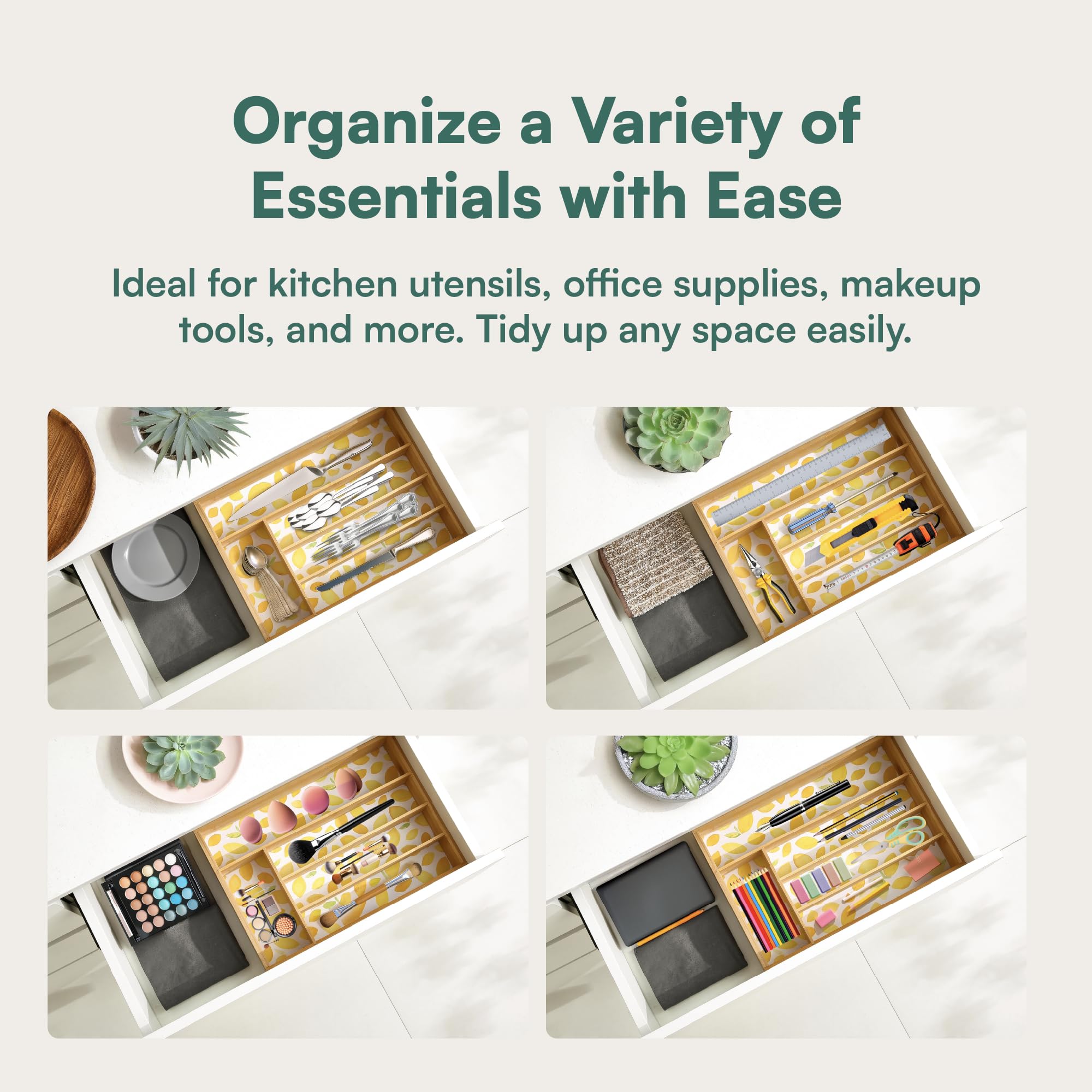 Silverware Organizer - Expandable Kitchen Drawer Organizer - Adjustable Kitchen Drawer Organizer for Utensils, Expandable to 22 Inches Wide, 10 Compartments, Silverware Tray for Drawer