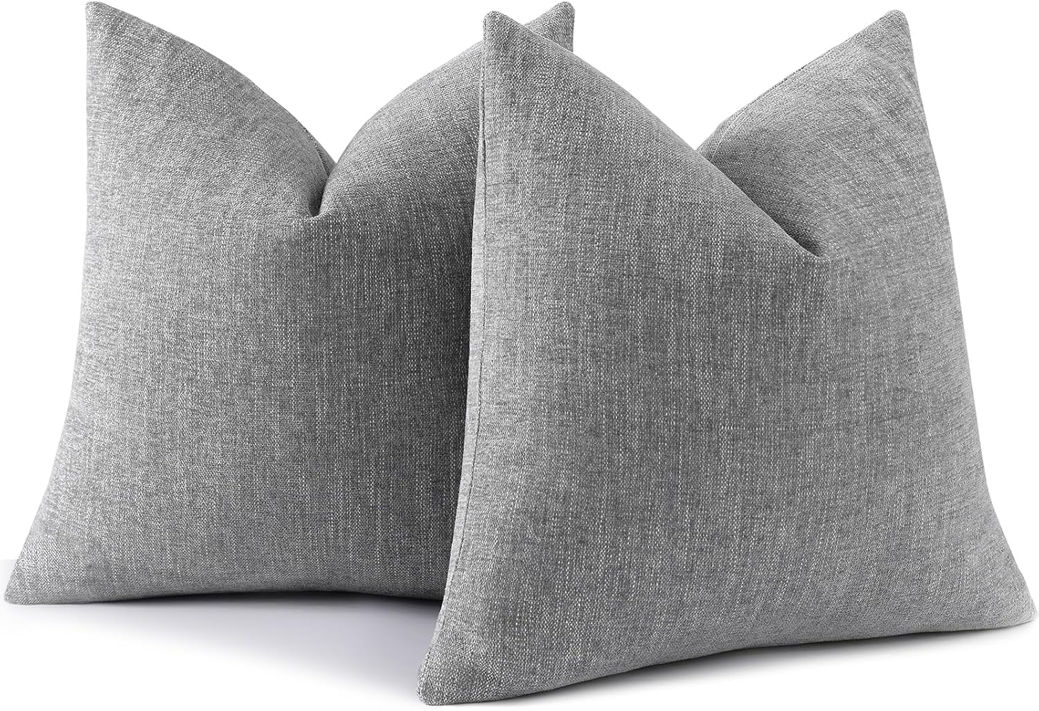 Grey Chenille Throw Pillow Covers
