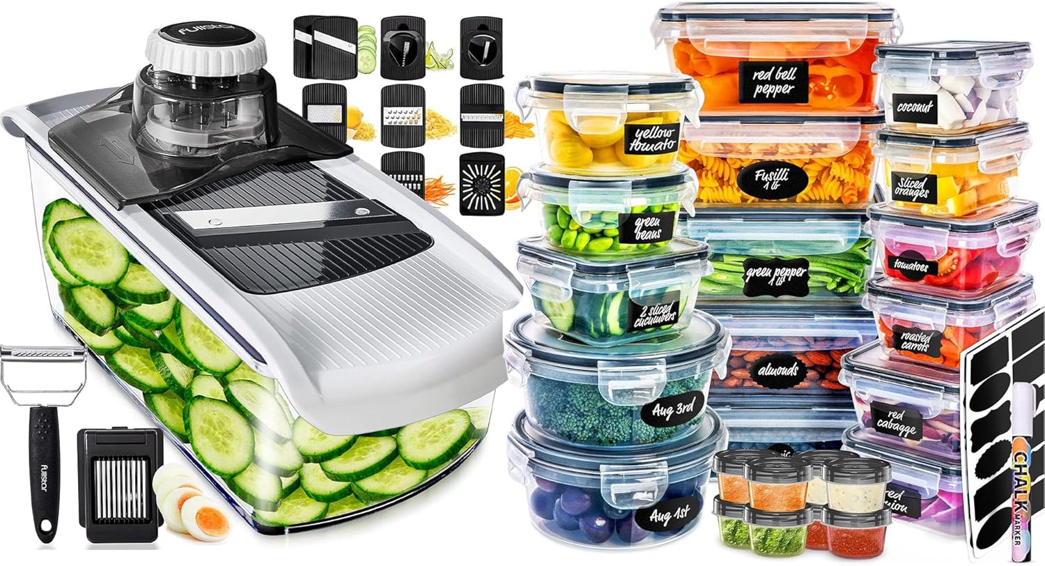 fullstar Mandoline And 50 Pack Food Container