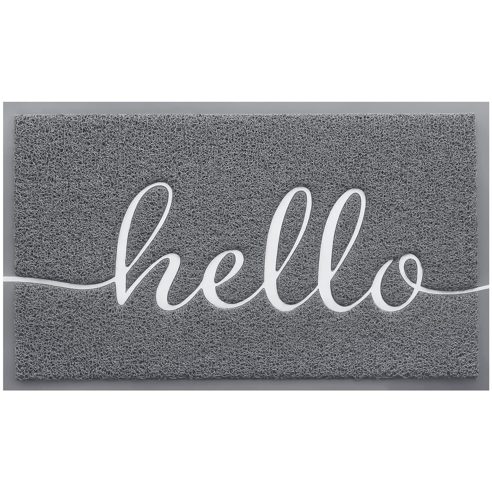 Door Mat (30"x17.5",Black), Welcome Mat Low Profile Front Doormat Floor Mat Non Slip Rugs for Entryway, Patio, High Traffic Areas
