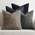 MIULEE Pack of 4 Couch Throw Pillow Covers 18x18 Inch Neutral Blue Soft Decorative Chenille Pillow Covers Farmhouse Accent Cushion Covers for Boho Western Spring Coastal Decor Sofa Bed Living Room
