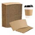 Vplus 200 Pack Disposable Coffee Sleeves, Fits 10-24 oz Cups, Brown, Paper, 200 Count