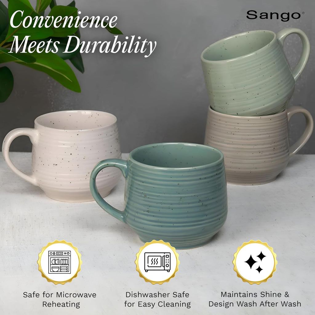 Sango Siterra Painter's Palette 16-Piece Stoneware Dinnerware Set - Service for 4, Ceramic Plates and Bowls Sets, Chip Resistant, Rustic Dishware, Microwave & Dishwasher Safe Kitchen Dishes