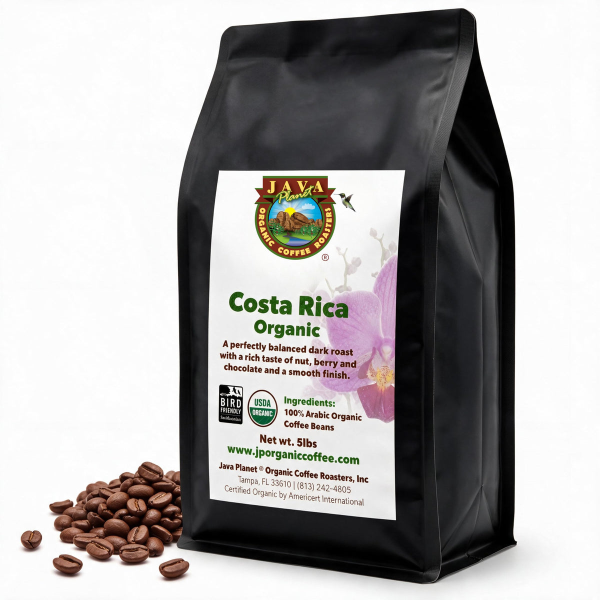 Java Planet Low Acid Organic Espresso Whole Bean Coffee 16oz