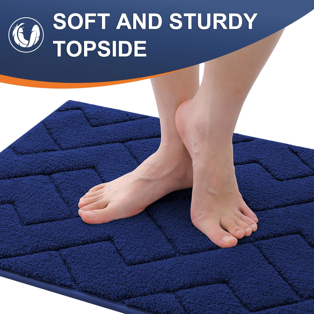 OLANLY Indoor Door Mat, 32x20, Dirt Resistant and Absorbent, Sturdy Non-Slip Rubber Backing, Easy to Clean, Washable Low-Profile Doormat for Entryway, Grey