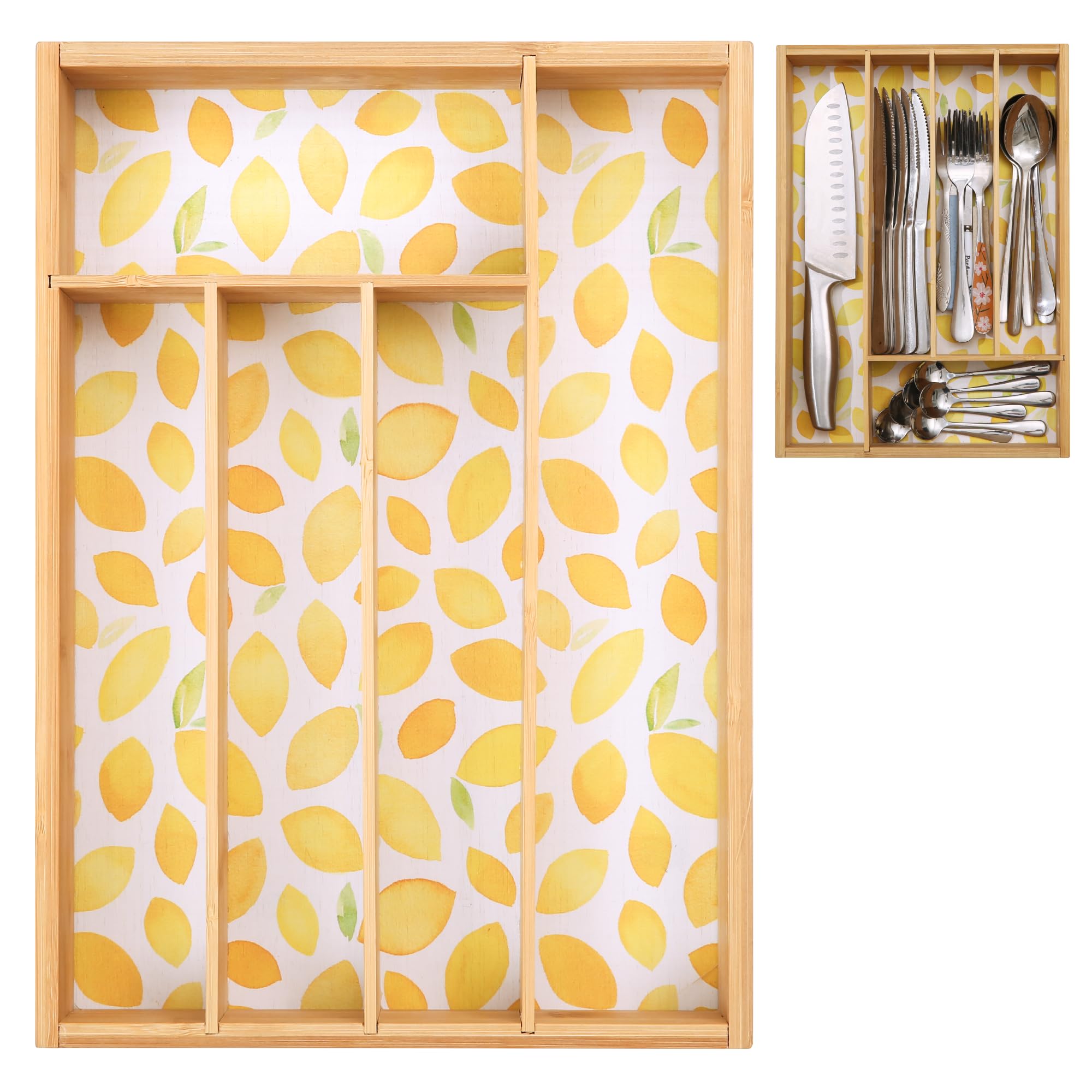 Silverware Organizer - Expandable Kitchen Drawer Organizer - Adjustable Kitchen Drawer Organizer for Utensils, Expandable to 22 Inches Wide, 10 Compartments, Silverware Tray for Drawer
