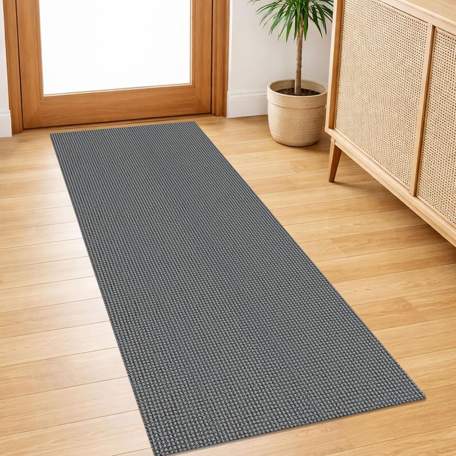 IOHOUZE Small Area Rug 2x3 Washable Woven Rugs for Entryway Non Slip Rubber Backed Kitchen Rugs Indoor Outdoor Doormat Throw Rug Floor Carpet for Entrance Front Door, Orange/Tan/Brown