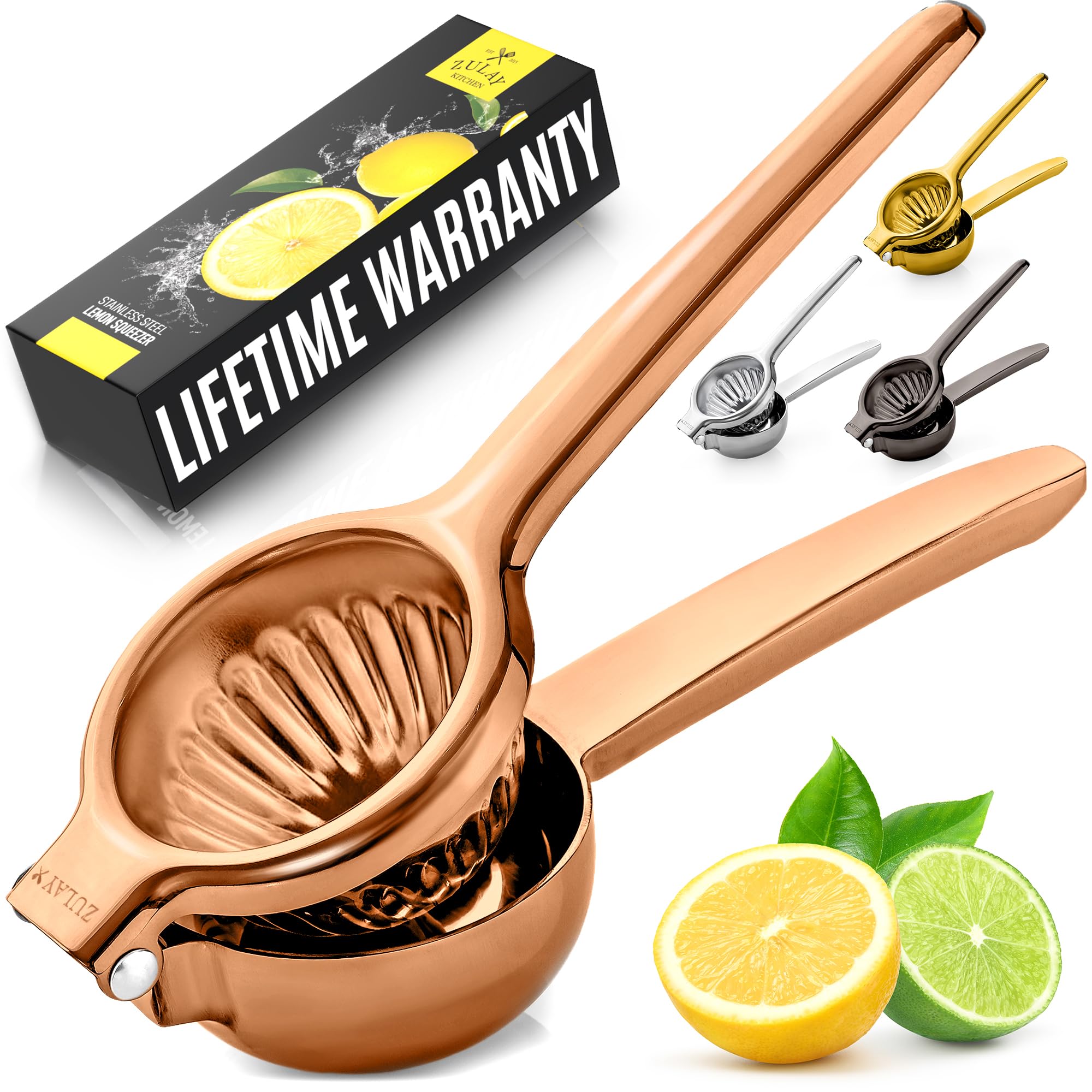 Lemon Squeezer Stainless Steel with Premium Quality Heavy Duty Solid Metal Squeezer Bowl - Large Manual Citrus Press Juicer and Lime Squeezer Stainless Steel - by Zulay Kitchen