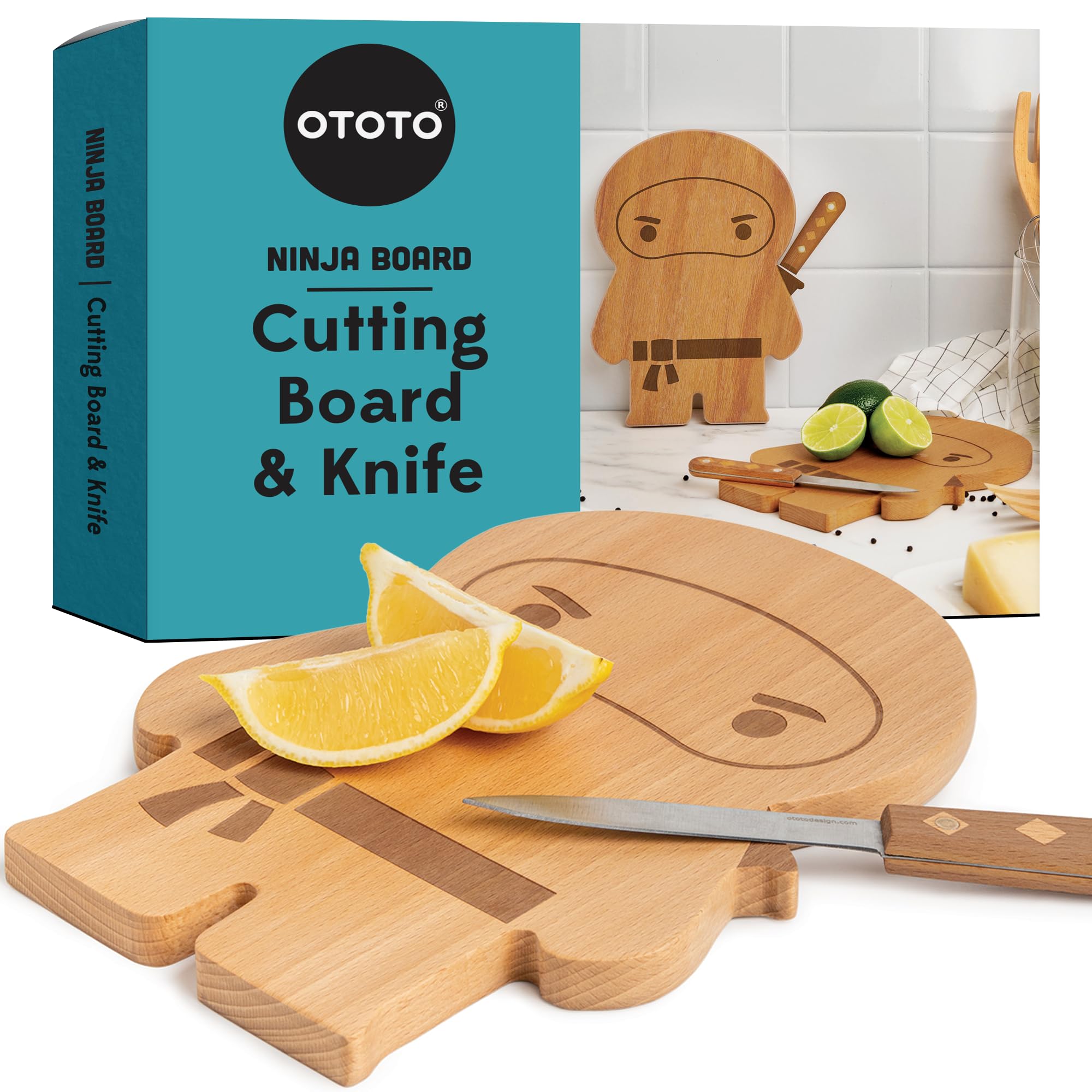 OTOTO Cutting Board - Wooden & Plastic Cutting Boards for Kitchen, Fun & Spooky Kitchen Gadgets, Housewarming & Goth Gifts, Dishwasher Safe (Bat, Plastic)