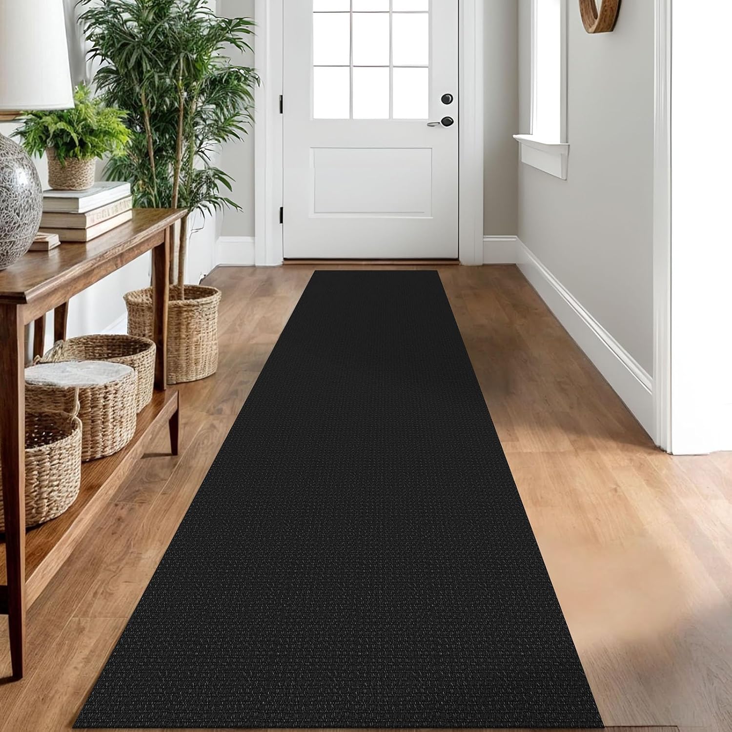 IOHOUZE Small Area Rug 2x3 Washable Woven Rugs for Entryway Non Slip Rubber Backed Kitchen Rugs Indoor Outdoor Doormat Throw Rug Floor Carpet for Entrance Front Door, Orange/Tan/Brown