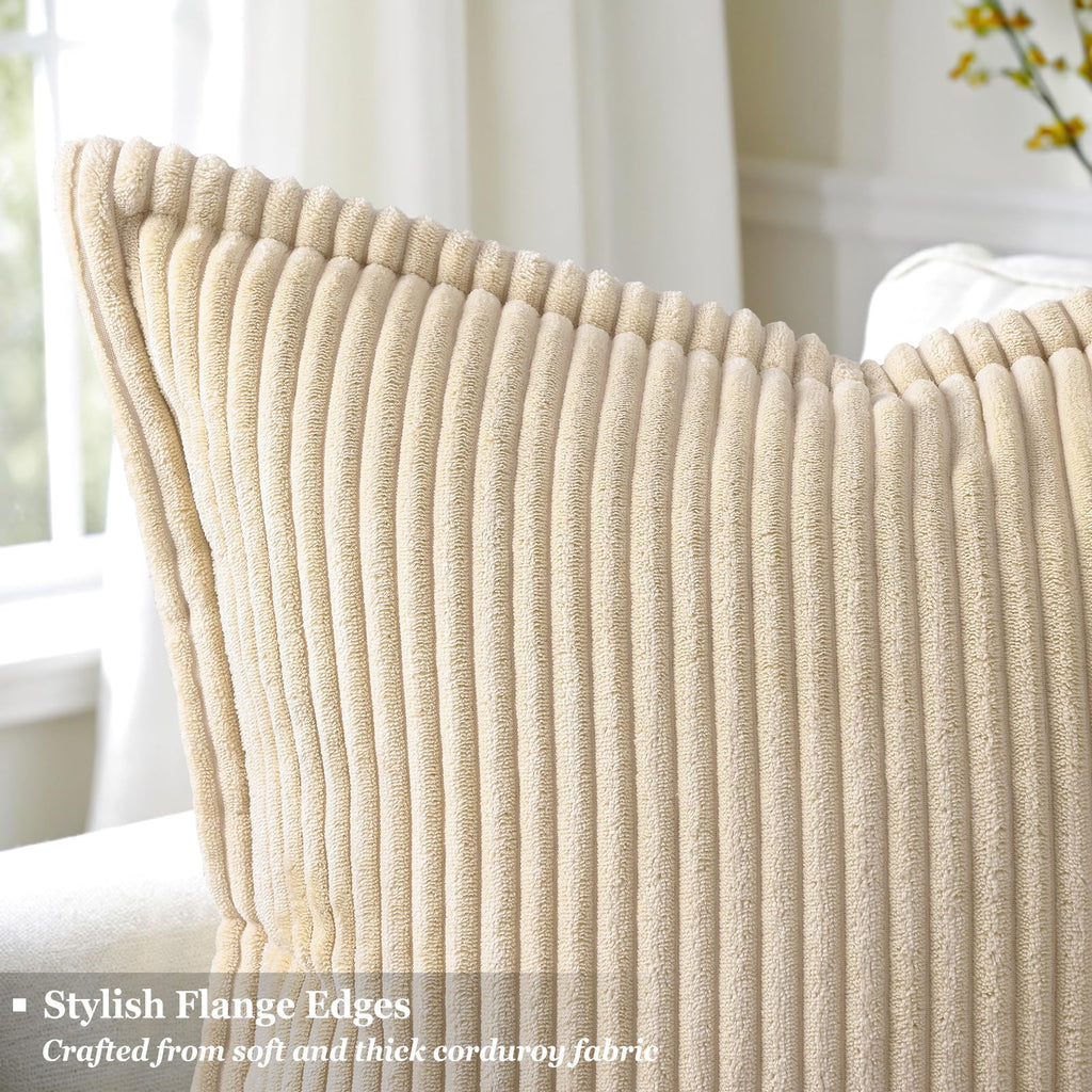 Cream White Throw Pillow Covers