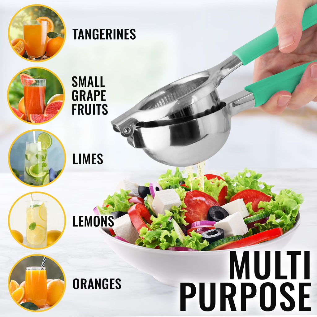 Lemon Squeezer Stainless Steel with Premium Quality Heavy Duty Solid Metal Squeezer Bowl - Large Manual Citrus Press Juicer and Lime Squeezer Stainless Steel - by Zulay Kitchen