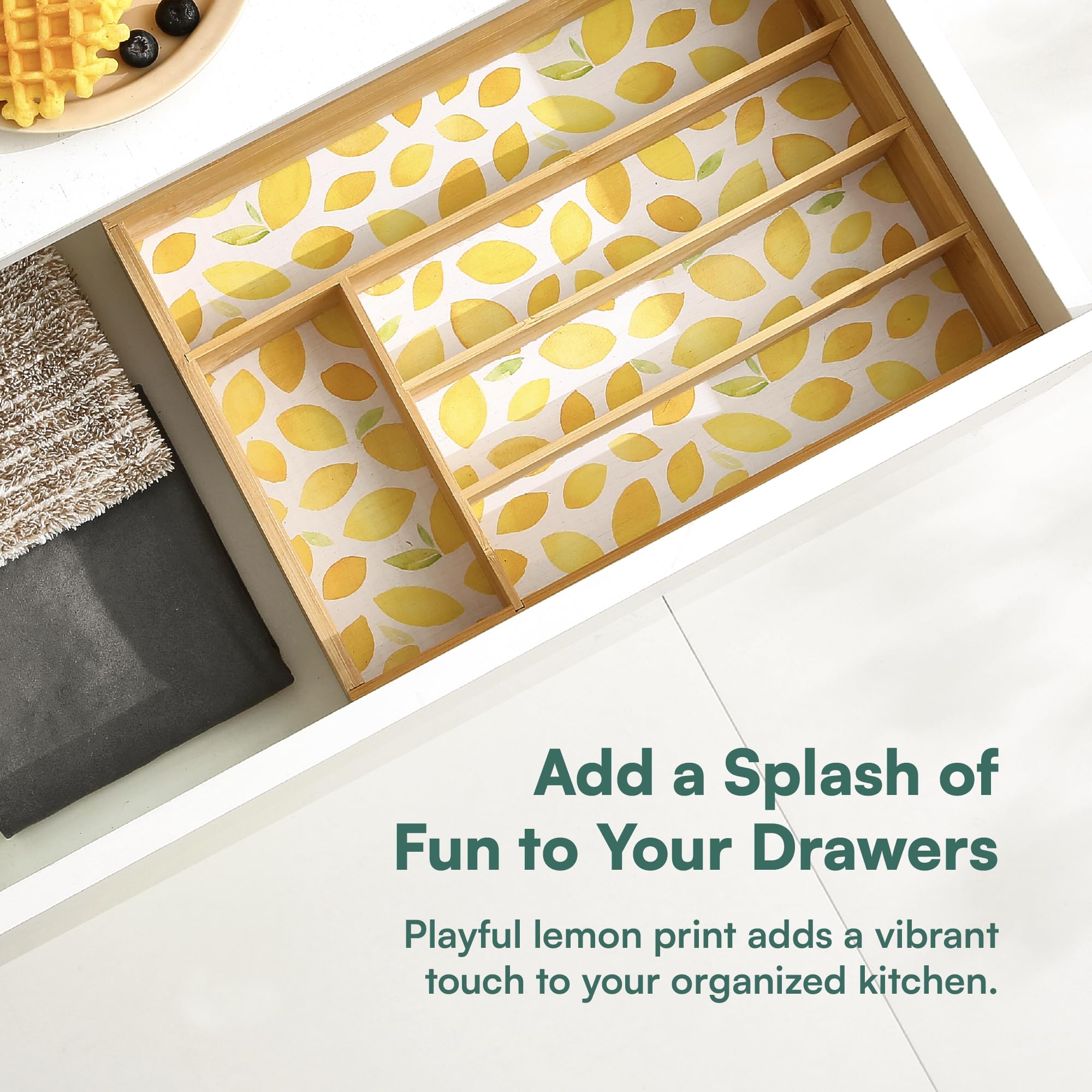 Silverware Organizer - Expandable Kitchen Drawer Organizer - Adjustable Kitchen Drawer Organizer for Utensils, Expandable to 22 Inches Wide, 10 Compartments, Silverware Tray for Drawer