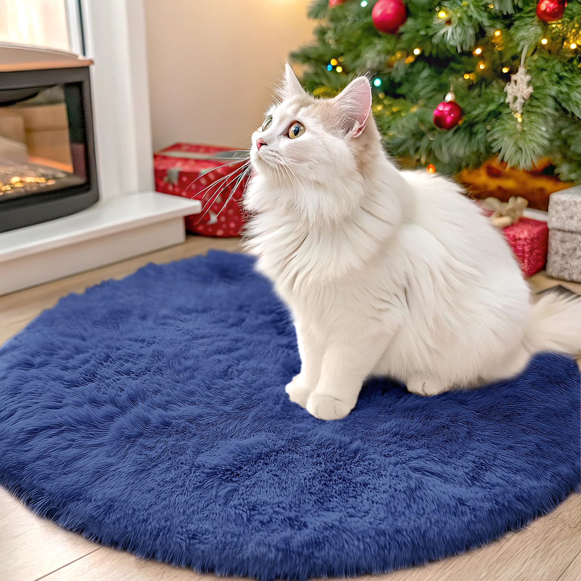 OLANLY Area Rugs for Living Room Bedroom, Machine Washable 4x5.9 ft Soft Fluffy Shaggy Bedside Rug, Indoor Floor Carpet for Kids Girls and Boys, Dorms, Nursery Rooms, Home Decor Aesthetic, Grey