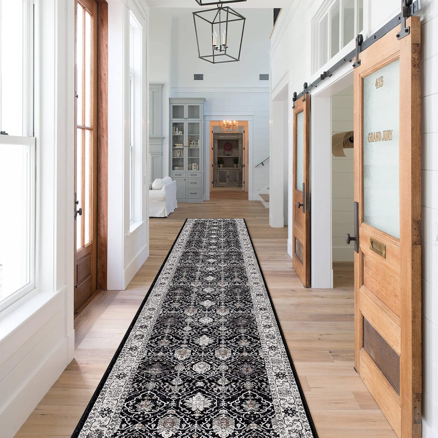 Washable 2x3 Entryway Area Rug - Neutral Kitchen Rug Runner Vintage Soft Floor Mat Non Slip Indoor Farmhouse Carpet for Bathroom Living Room Bedroom (2 X 3, Beige)