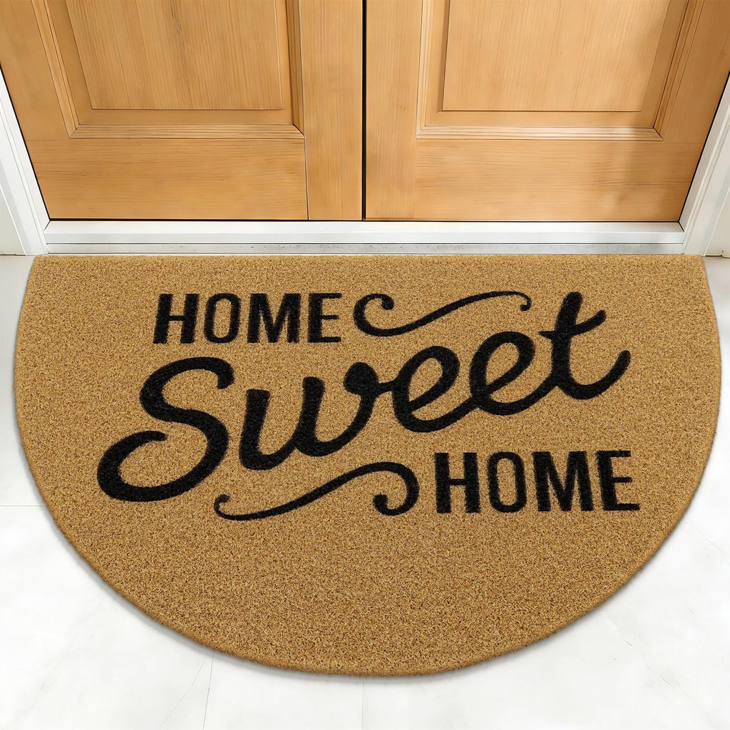OLANLY Front Door Mat, Low Profile Doormat, Stain and Fade Resistant, Easy to Clean, for Indoor and Outdoor Entrances, Patio Porch or Entryway, Brown (30x17 Inch, Home Sweet Home)