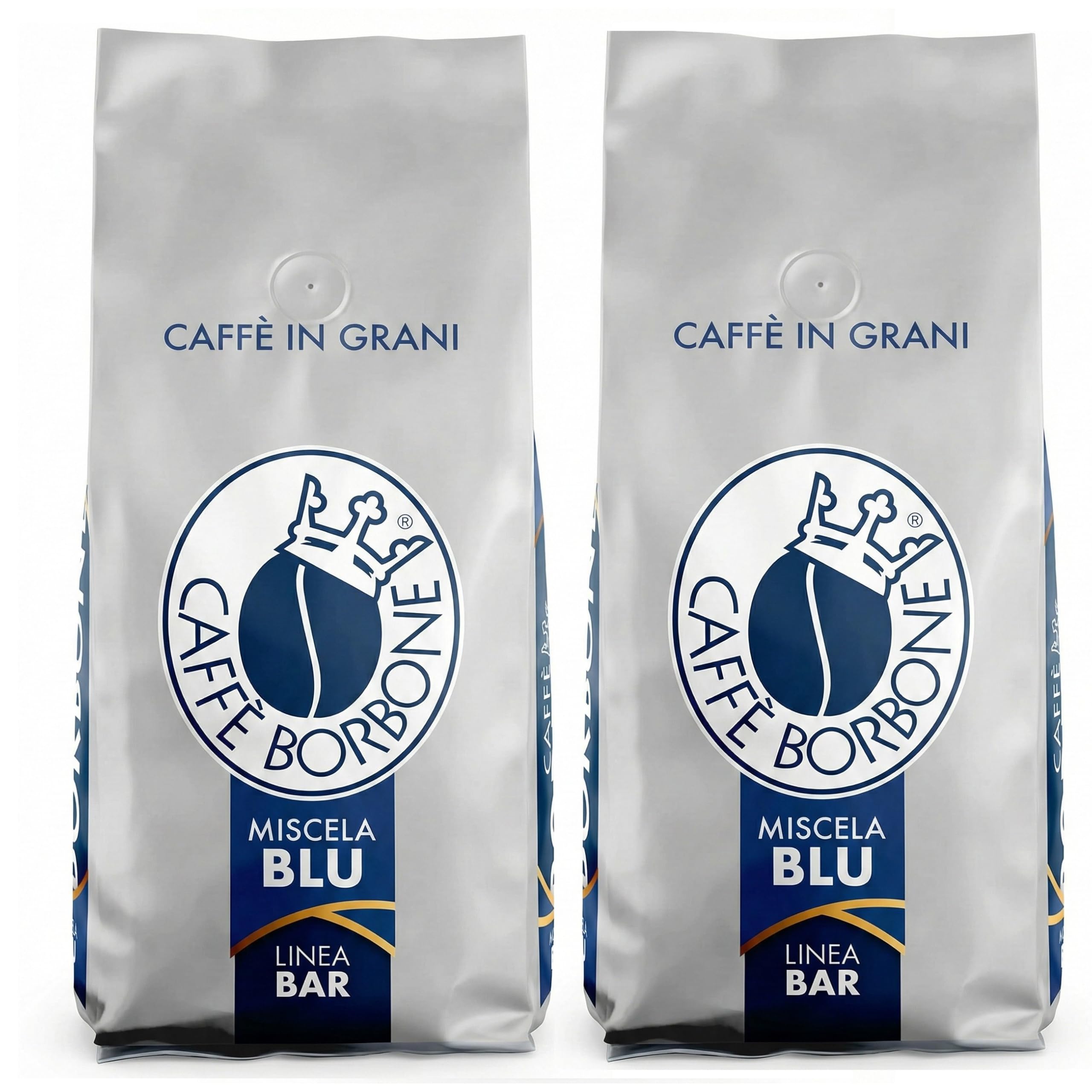 Caffè Borbone Whole Bean Coffee, Medium-Dark Roast DEK Blend, Decaffeinated Italian Coffee, 2.2 lb Bag (Pack of 2)