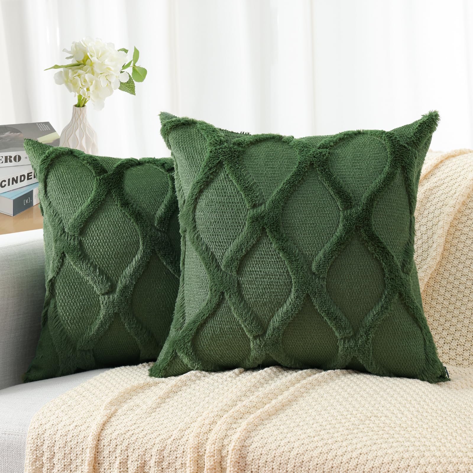 Faux Fur Throw Pillow Covers