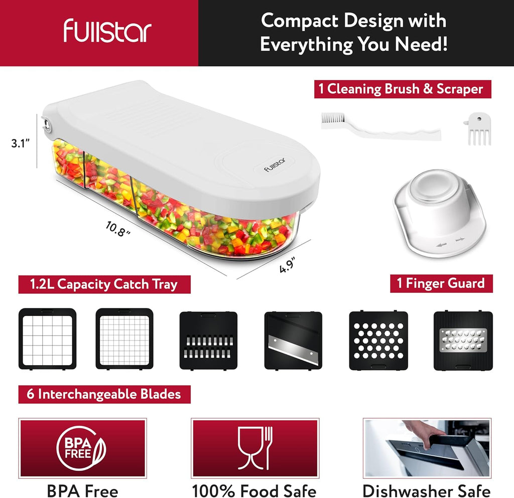 fullstar Bundle: Compact Chopper and 2 Silicone Lids