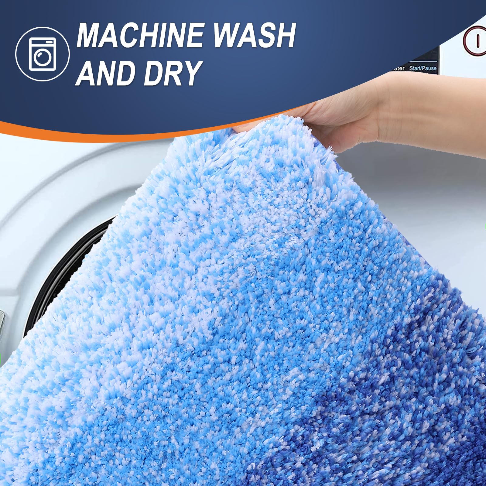 OLANLY Bathroom Rugs Sets 4 piece, Soft Microfiber Absorbent Bath Mat, U-Shaped Contour Toilet Mat and Toilet Lid Cover, Quick Dry, Machine Washable, Toilet Cover and Rug Set for Bathroom, Grey
