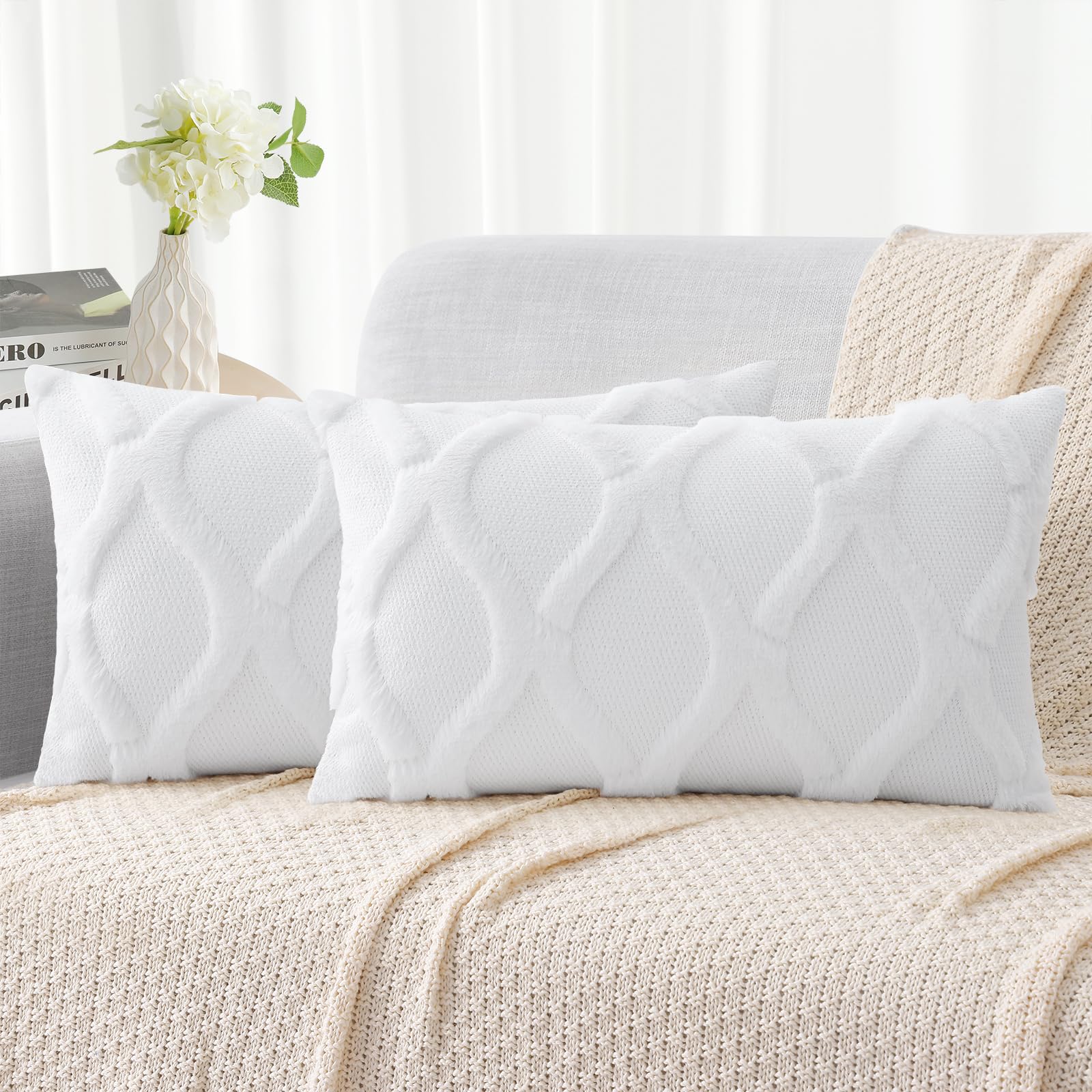 Faux Fur Throw Pillow Covers
