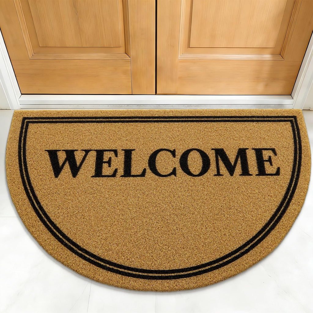 OLANLY Front Door Mat, Low Profile Doormat, Stain and Fade Resistant, Easy to Clean, for Indoor and Outdoor Entrances, Patio Porch or Entryway, Brown (30x17 Inch, Home Sweet Home)