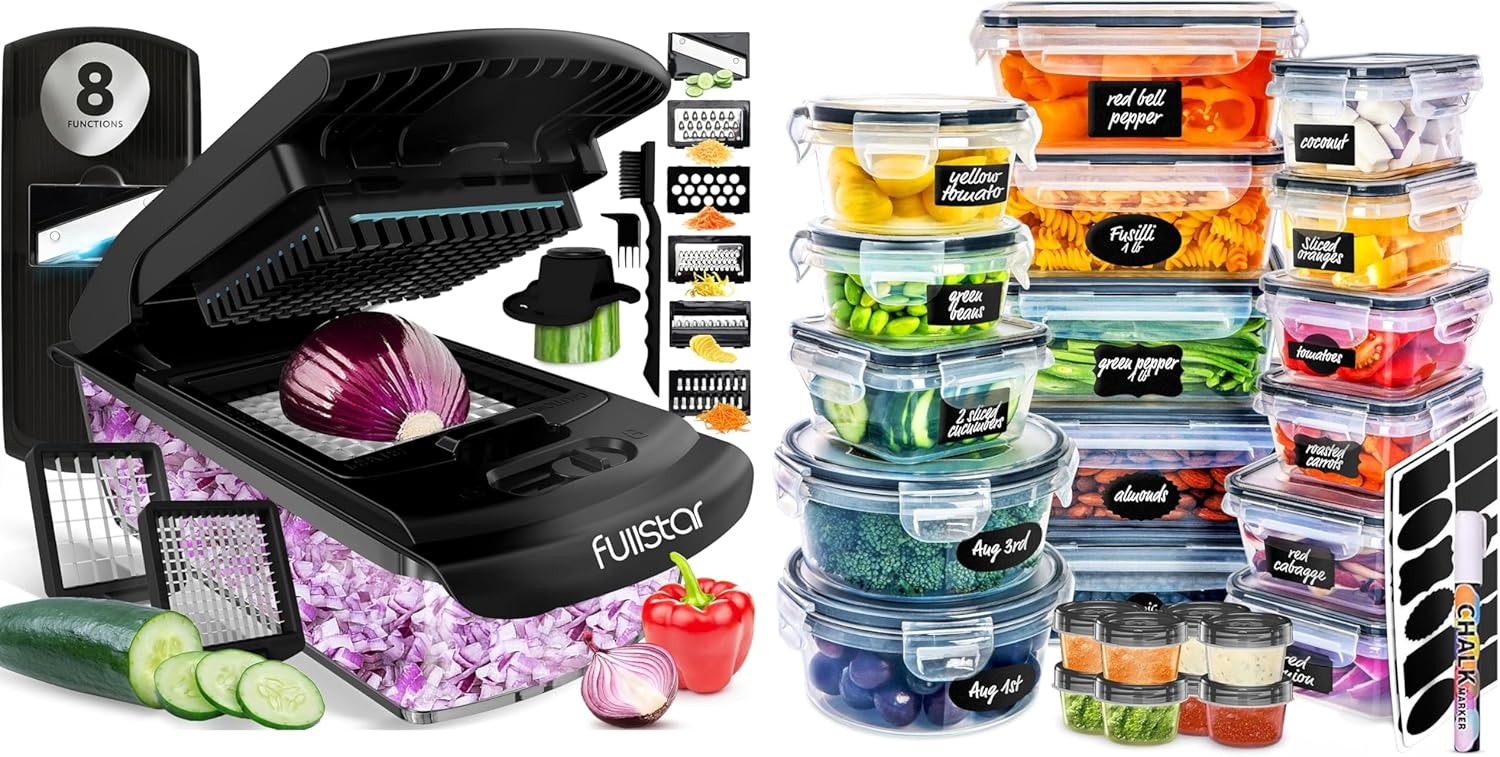 fullstar Bundle: Chopper and 50pc Food Containers