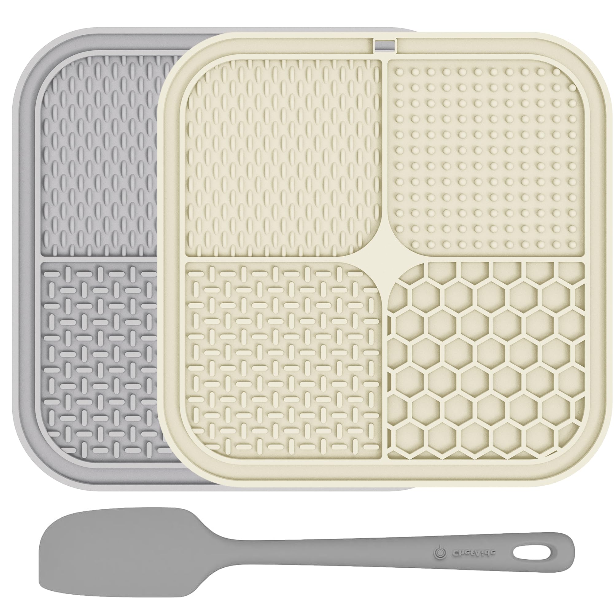 2 Pack Lick Mat for Dogs,Cats,Upgraded 8.5×8.5 inches Licking Mats with Suction Cups,Slow Feeder Licking Pad for Anxiety Relief and Boredom Reducer,Suitable for Dog Training Set 2