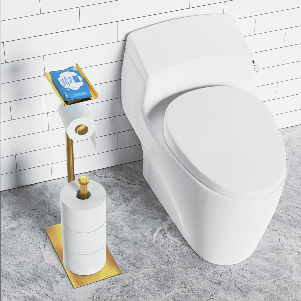 CISILY Black Toilet Paper Holder Stand with Phone Shelf, Bathroom Toliet Decor Decoration. Tissue Roll Free Standing Storage, Rv Accessories, Apartment Restroom Household Home Essentials