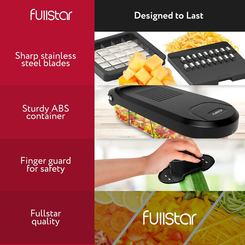fullstar Bundle: Compact Chopper and 2 Silicone Lids