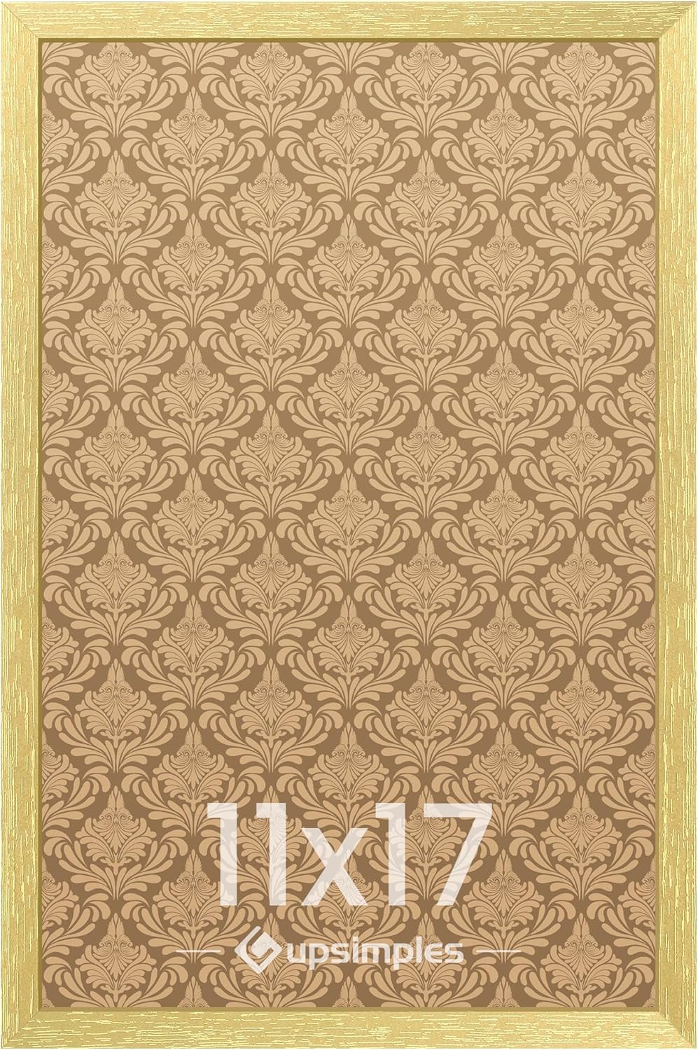 upsimples 11x17 Picture Frame, Wall Gallery Photo Frames with Engineered Wood, Gold 1 Pack